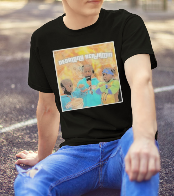 Desmond Benjamin Trio With Microphone And Cash Background T-Shirt