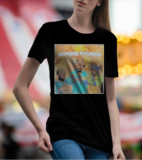 Desmond Benjamin Trio With Microphone And Cash Background T-Shirt