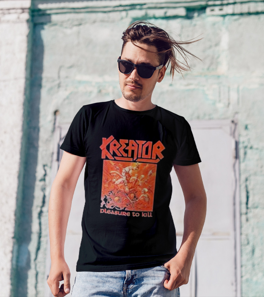 Kreator Pleasure To Kill Album Art Red T-Shirt