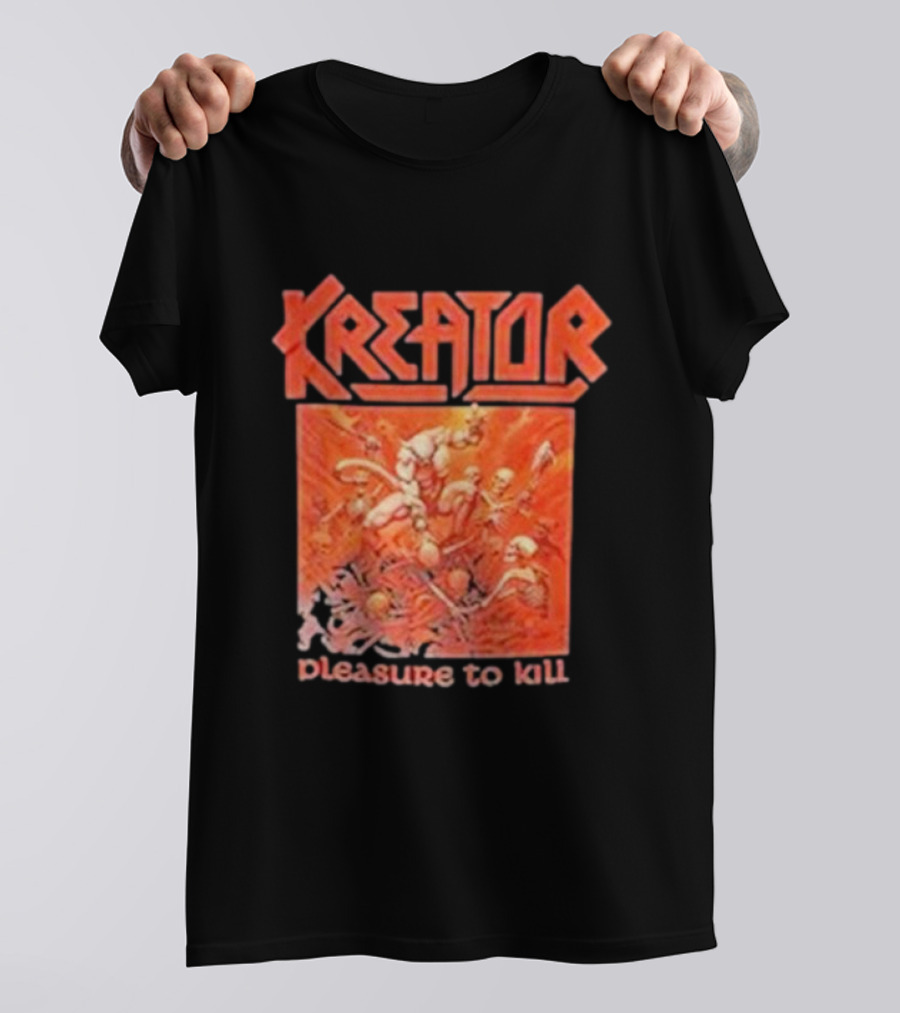 Kreator Pleasure To Kill Album Art Red T-Shirt