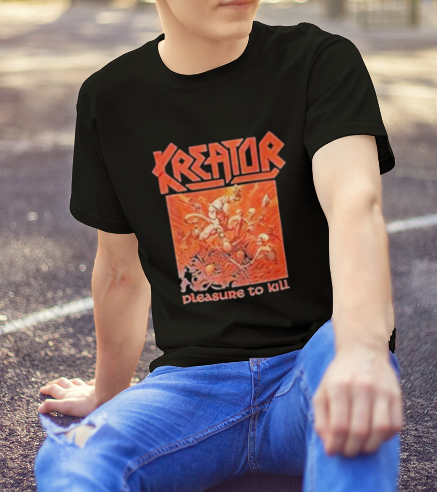 Kreator Pleasure To Kill Album Art Red T-Shirt