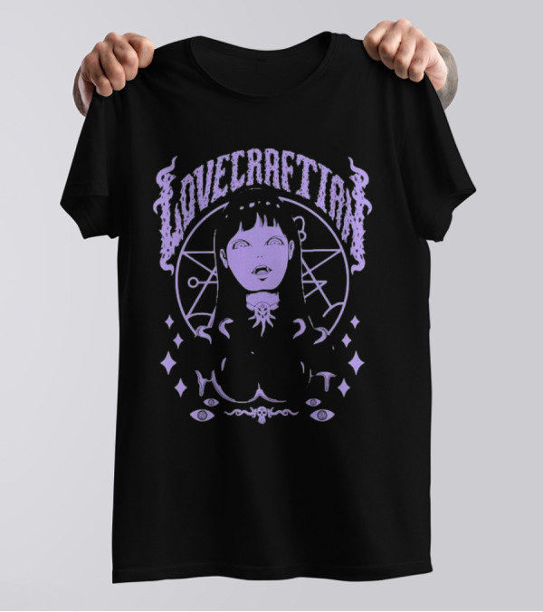 Lovecraftian Mystic Girl With Symbolic Elements T-Shirt