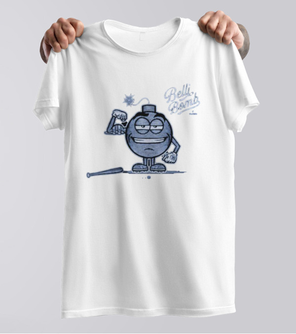 Belli Bomb Cartoon Character With Baseball Bat T-Shirt