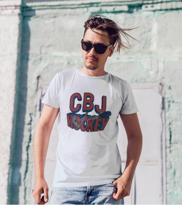 CBJ Hockey Stick And Puck T-Shirt