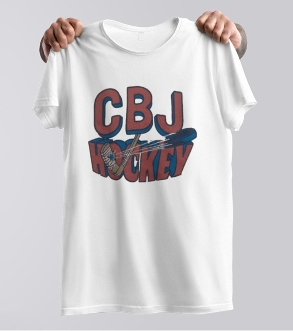 CBJ Hockey Stick And Puck T-Shirt