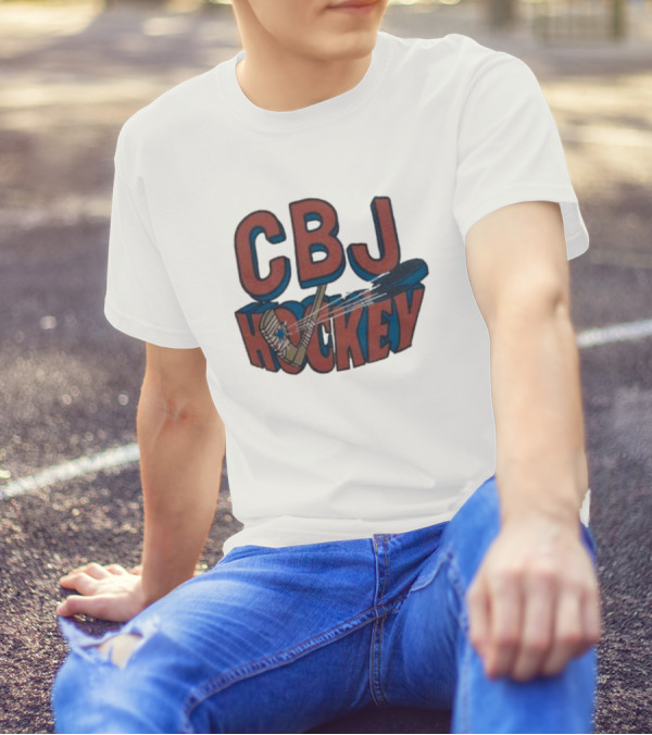 CBJ Hockey Stick And Puck T-Shirt