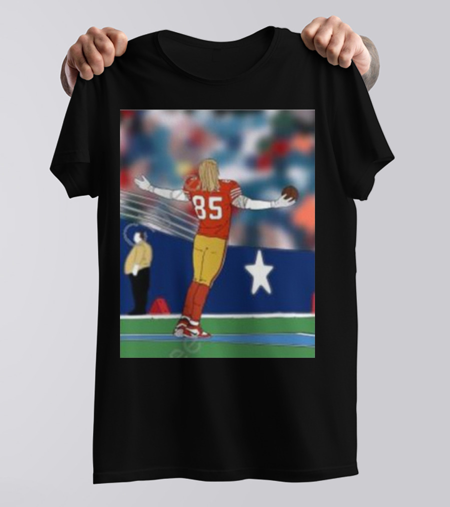 Day 31 Kittle Celebrates Touchdown Against Dallas Star Background T-Shirt