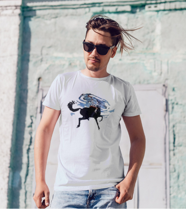 Badbunny Horse Underwater Scene T-Shirt