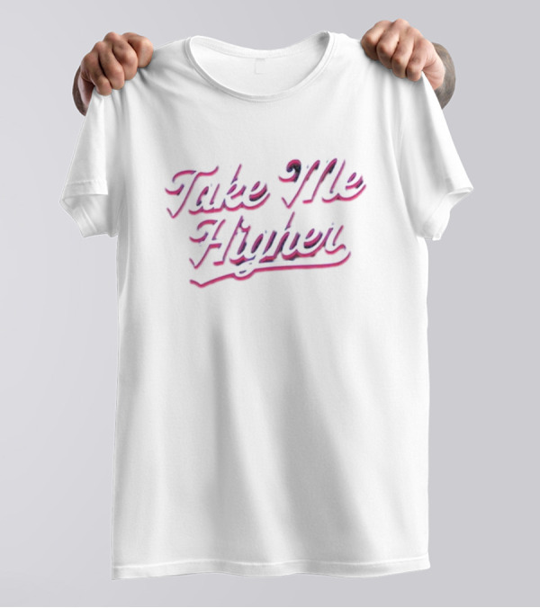 Bisonballapparel Take Me Higher Retro Script T-Shirt