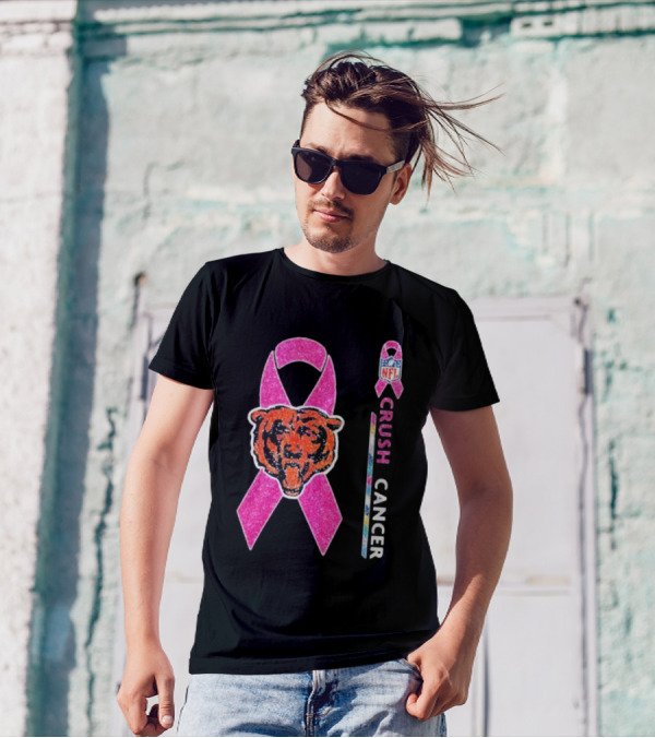 Chicago Bears NFL Crush Cancer Pink T-Shirt