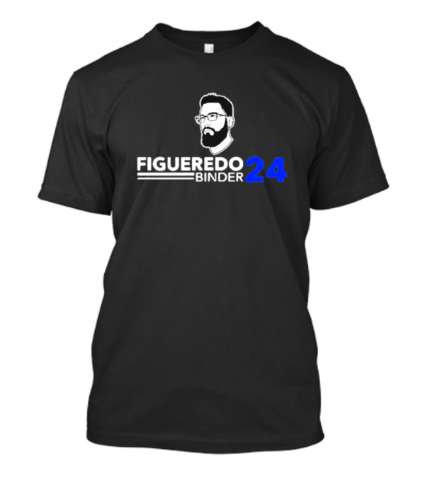 Figueredo Binder 24 Bold Blue Number Bearded T-Shirt