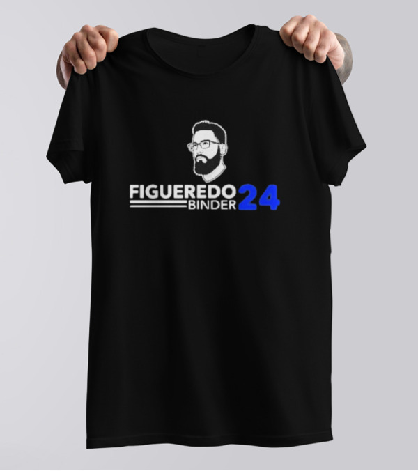 Figueredo Binder 24 Bold Blue Number Bearded T-Shirt