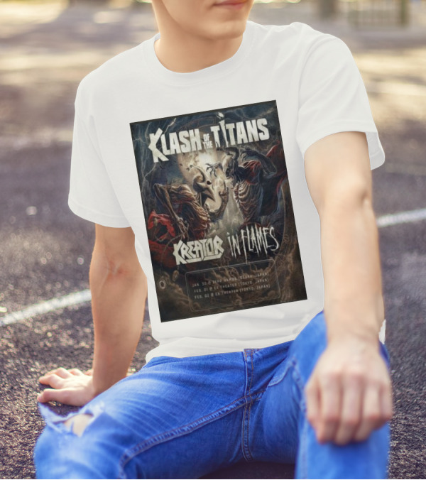Klash Of The Titans Kreator In Flames Japan Tour January February 2024 Zep Namba Ex Theater Events T-Shirt