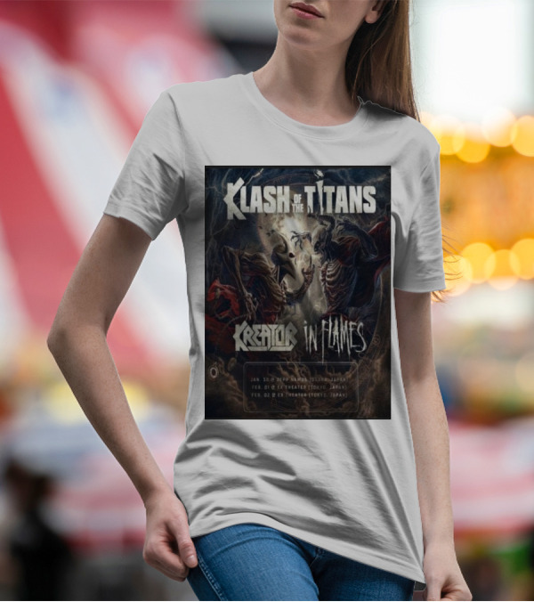 Klash Of The Titans Kreator In Flames Japan Tour January February 2024 Zep Namba Ex Theater Events T-Shirt