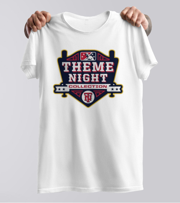 MLB Theme Night Collection Emblem With Baseball Bat Icon And Stars T-Shirt