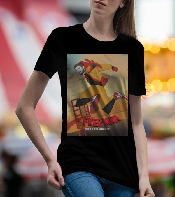 FREE-MAN Into Free Agency San Francisco Bridge Jumping Character T-Shirt