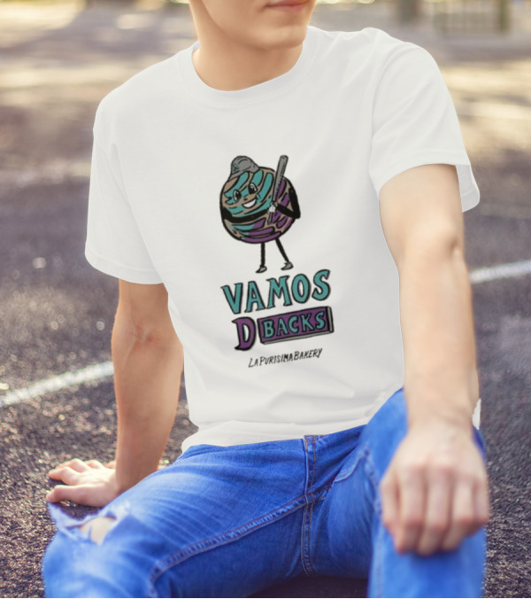 VAMOS DBACKS La Purisima Bakery Baseball Cookie Character T-Shirt