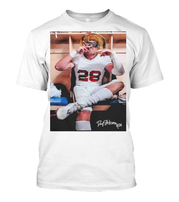 Oklahoma LB Danny Stutsman Number 28 Locker Room Signed T-Shirt