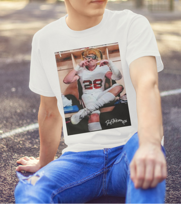 Oklahoma LB Danny Stutsman Number 28 Locker Room Signed T-Shirt