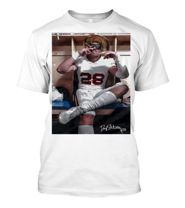 Oklahoma Only Fears God Texas Fears Oklahoma Danny Stutsman Football Locker Room Number 28 T-Shirt