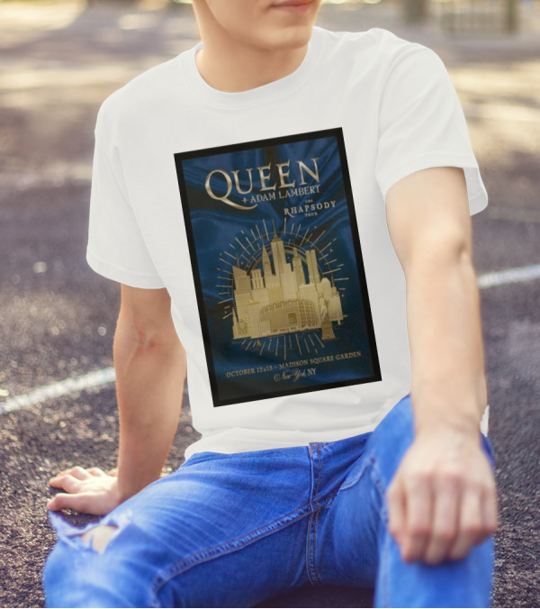 Queen + Adam Lambert The Rhapsody Tour October 12-13 Madison Square Garden New York NY T-Shirt