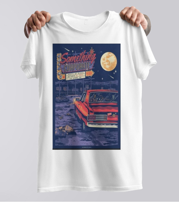 Something Corporate House Of Blues October 28 2002 Las Vegas Moonlit Desert Drive T-Shirt
