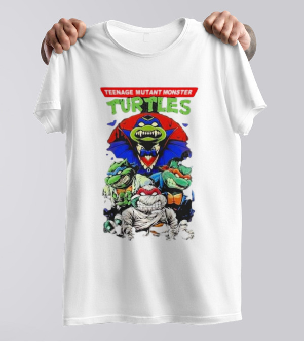 Teenage Mutant Monster Turtles Vampire Mummy Frankenstein Werewolf Mashup T-Shirt