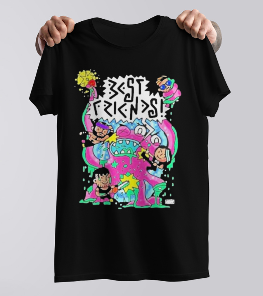 Best Friends Kris Statlander Orange Cassidy Intergalactic Planetary Cartoon Characters T-Shirt