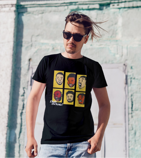 Dub The Vote 202 Illustrated Faces T-Shirt