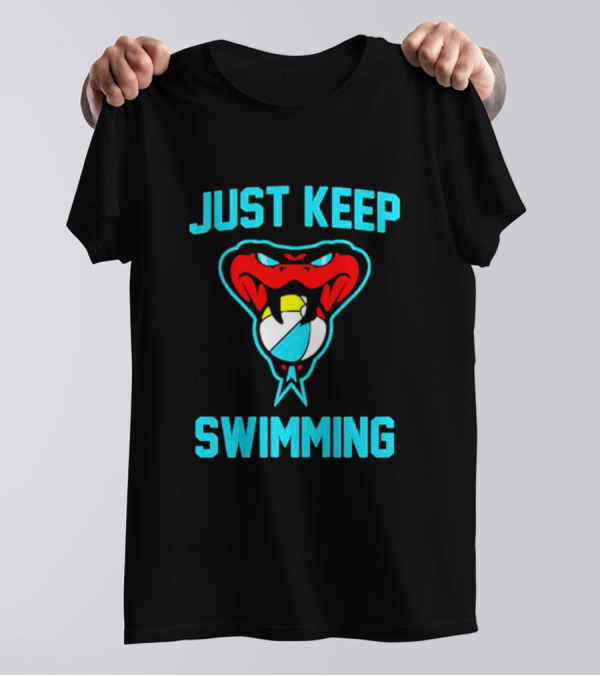 Arizona Diamondbacks Just Keep Swimming Snake With Beach Ball T-Shirt