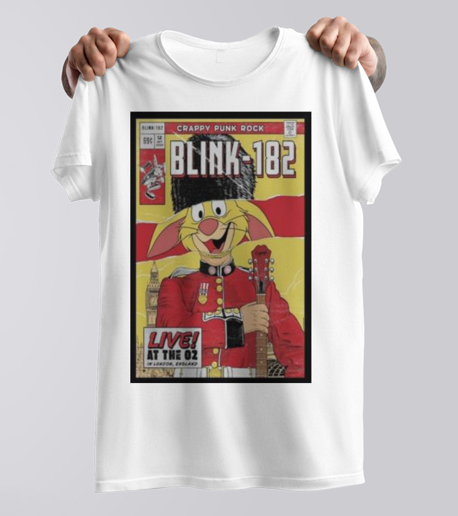Blink-182 Crappy Punk Rock Live At The O2 London England Comic T-Shirt