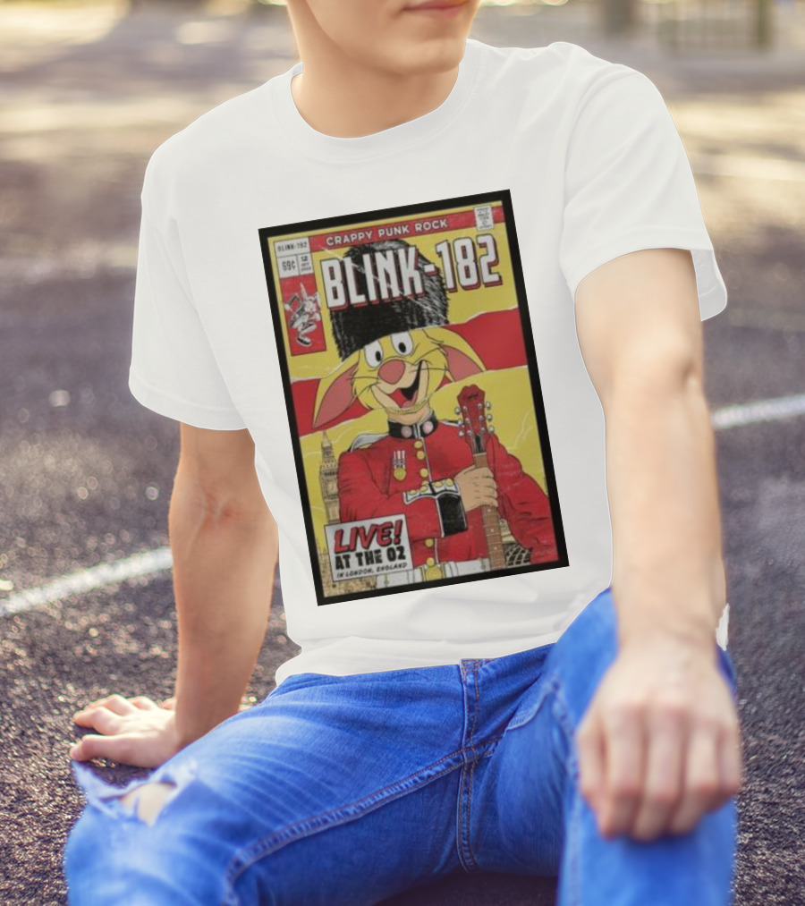 Blink-182 Crappy Punk Rock Live At The O2 London England Comic T-Shirt