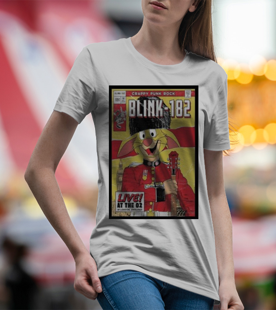 Blink-182 Crappy Punk Rock Live At The O2 London England Comic T-Shirt
