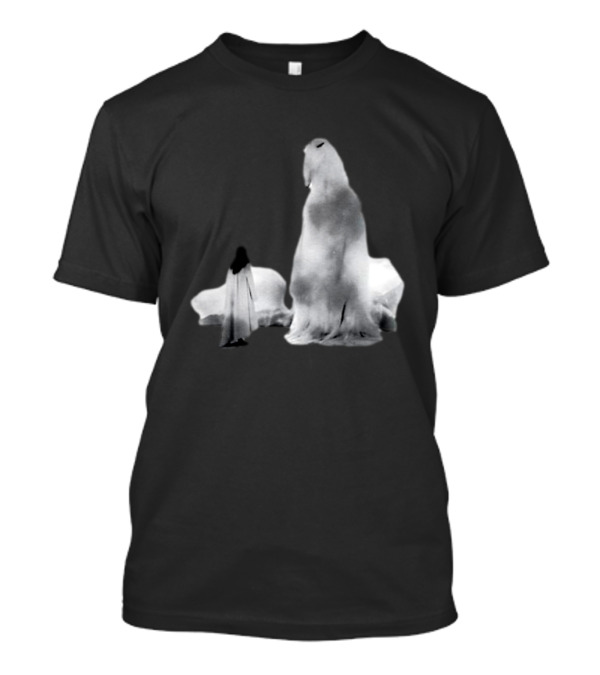 Luh Calm Eerie Spectral Figures On Dark Mysterious Background T-Shirt