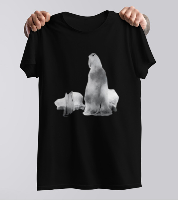 Luh Calm Eerie Spectral Figures On Dark Mysterious Background T-Shirt