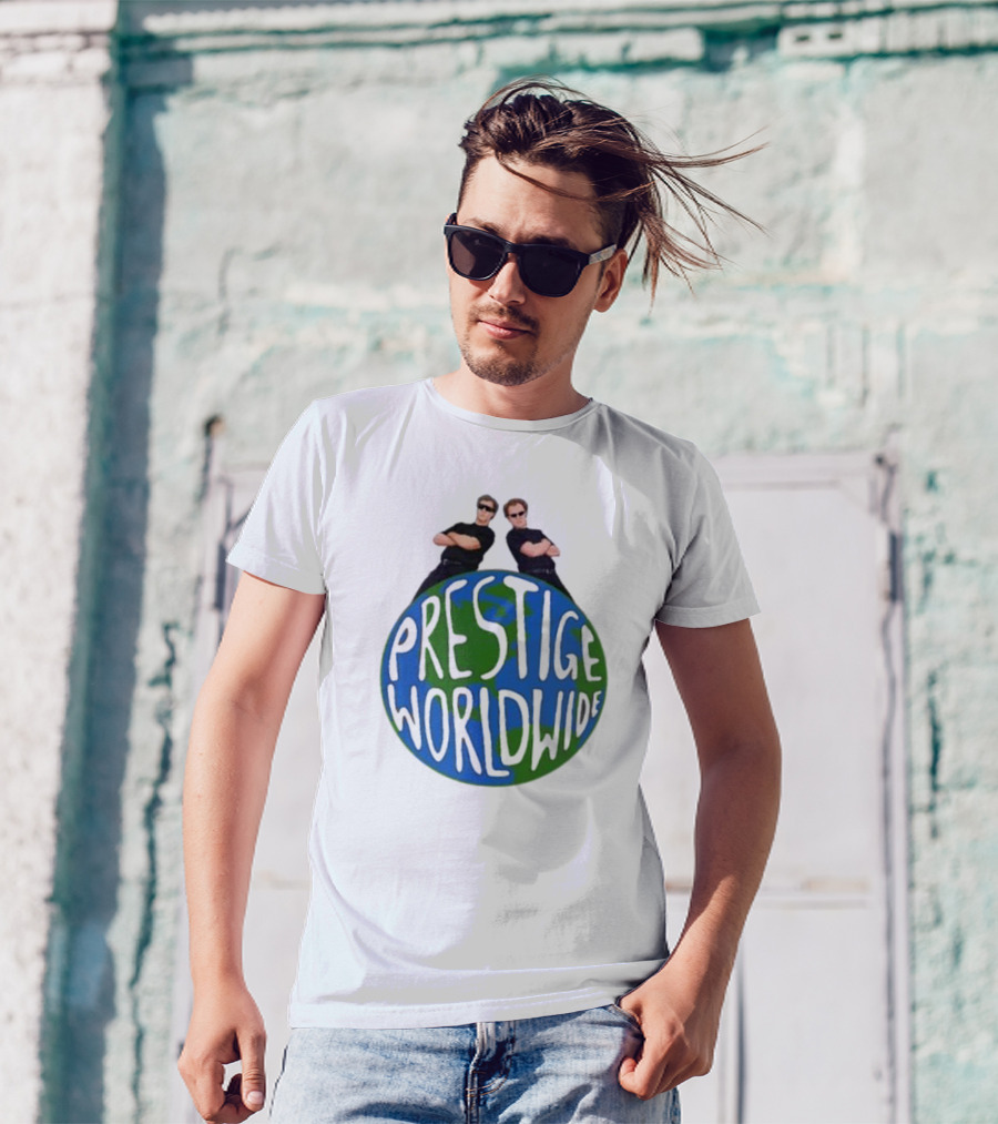 Step Brothers Prestige Worldwide Logo With Characters T-Shirt