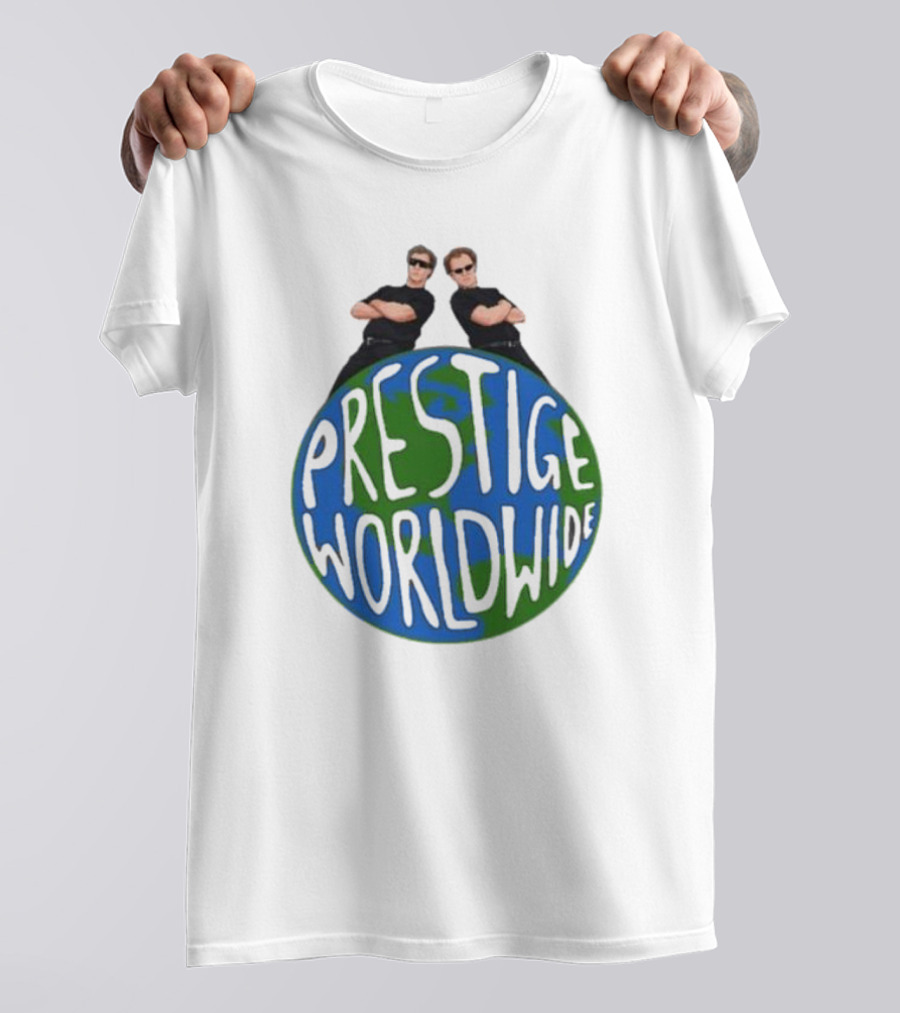Step Brothers Prestige Worldwide Logo With Characters T-Shirt