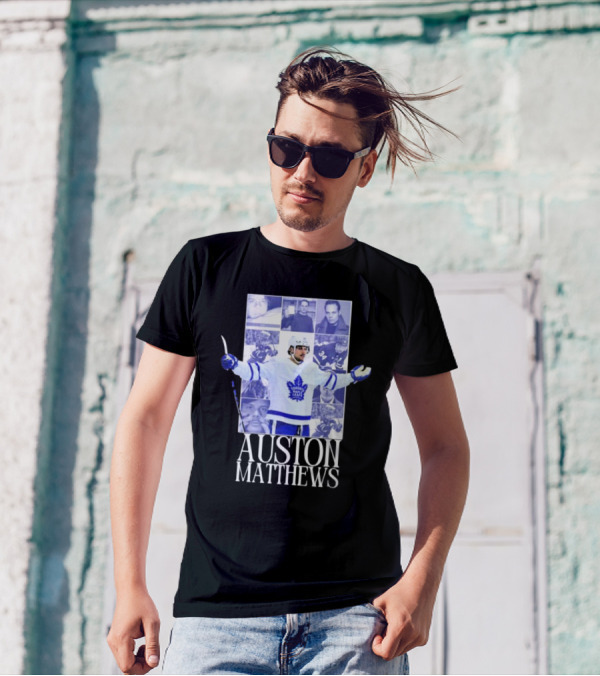 Toronto Maple Leafs Auston Matthews Eras Tour Hockey Collage T-Shirt