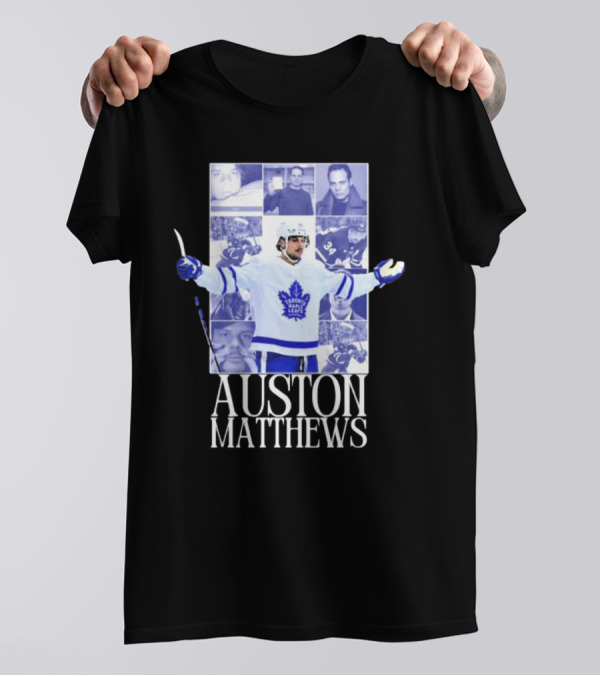 Toronto Maple Leafs Auston Matthews Eras Tour Hockey Collage T-Shirt