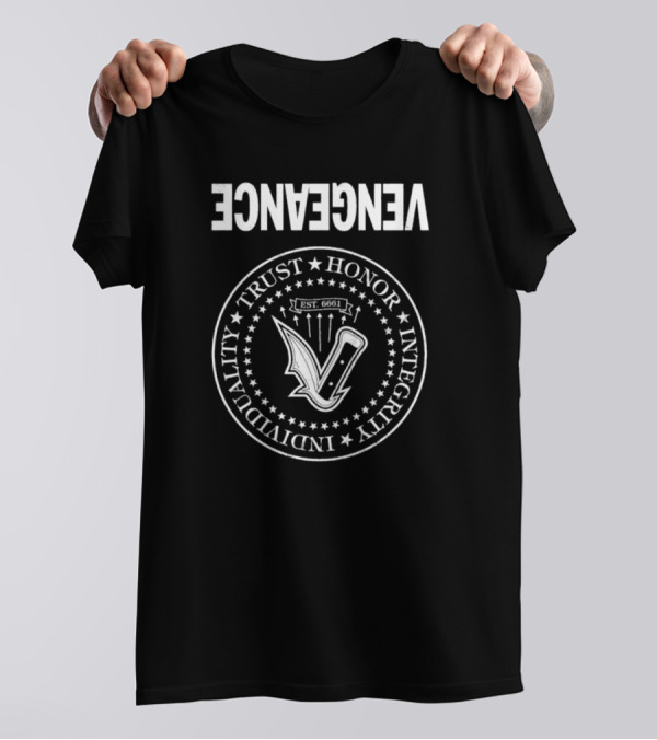Vengeance Psycho Therapy Trust Honor Integrity Individuality Circle T-Shirt