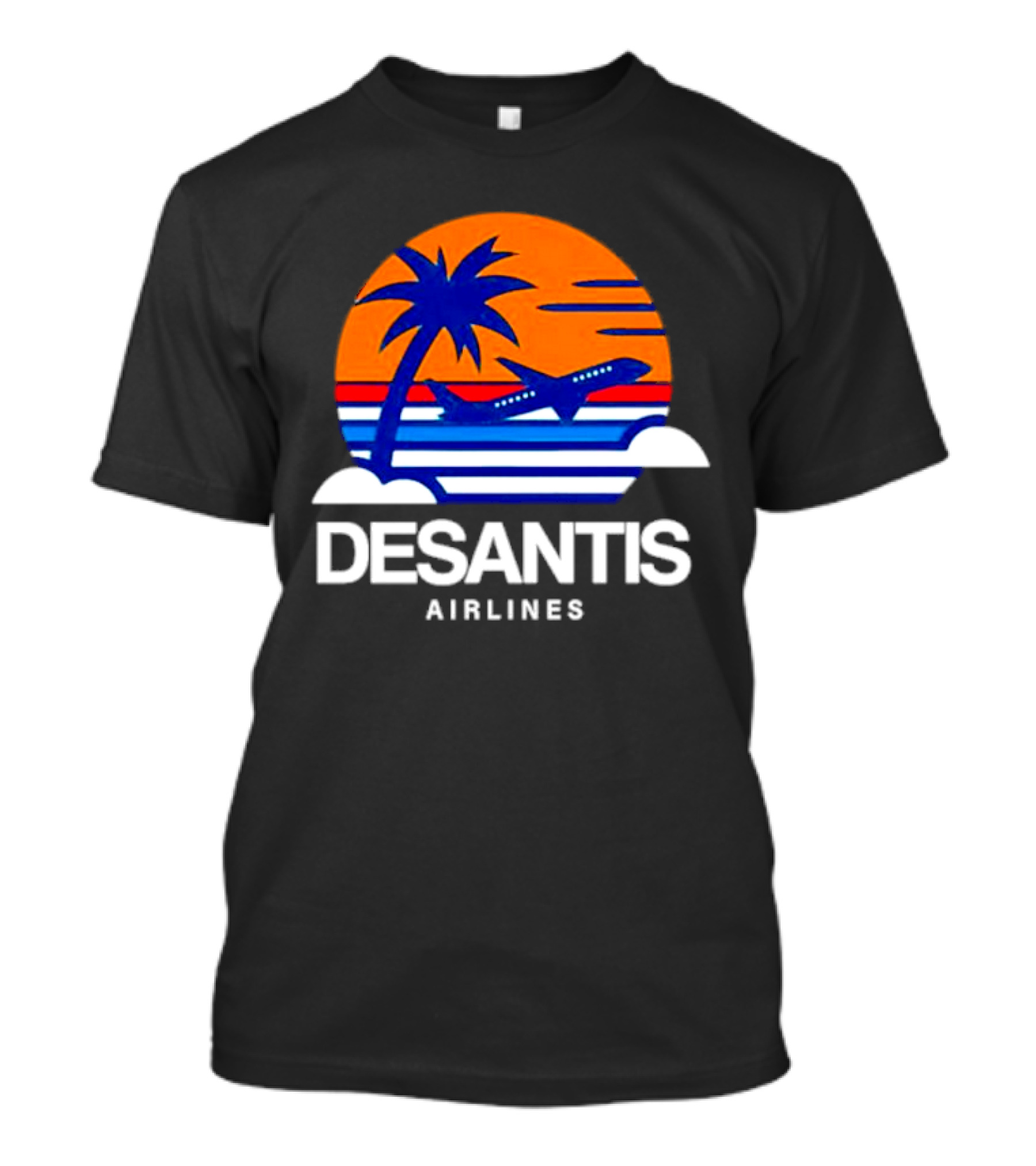 Prison Mitch DeSantis Airlines Palm Sunset Airplane T-Shirt