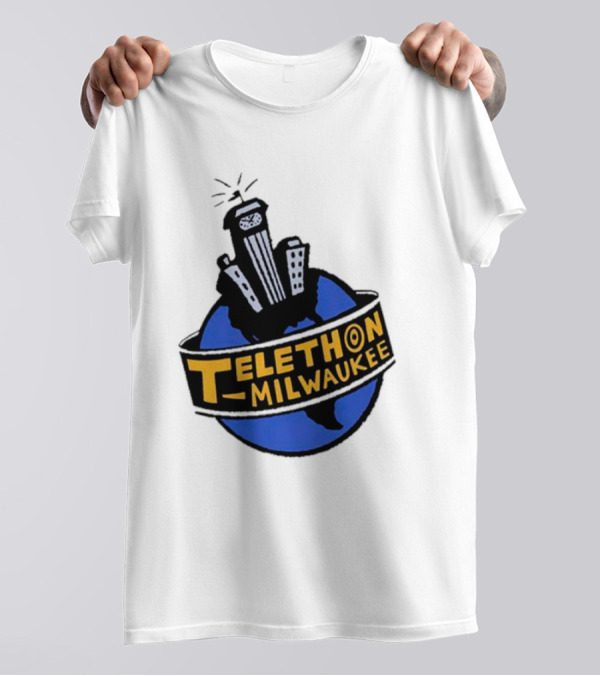 Telethon Milwaukee City Skyline Over Earth T-Shirt