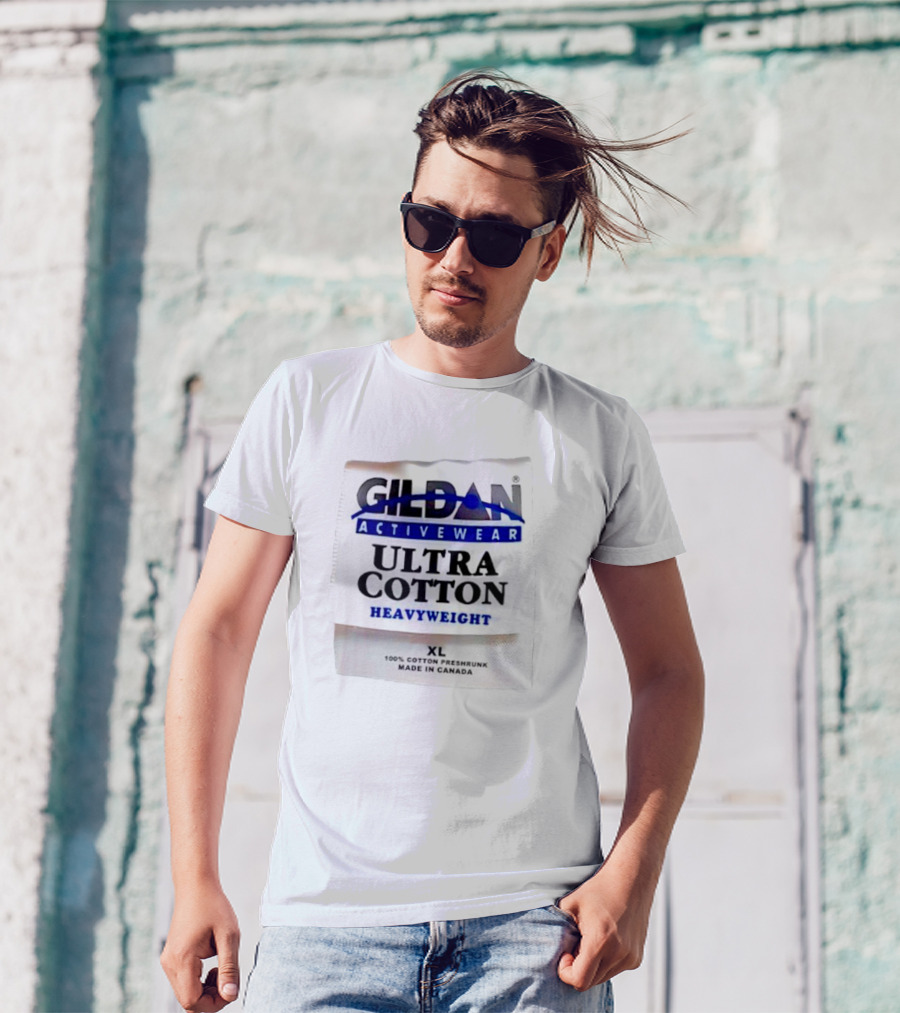 Gildan Activewear Ultra Cotton Heavyweight XL Made In Canada T-Shirt