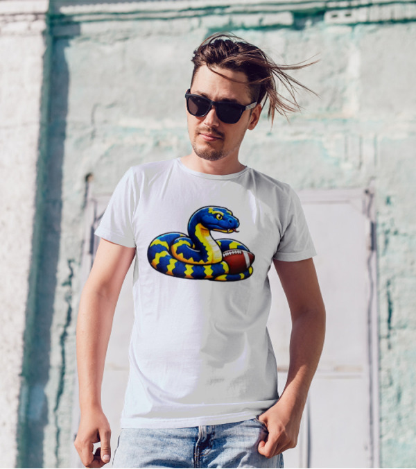 Michigan Boa Constrictor Snake Football Colors T-Shirt