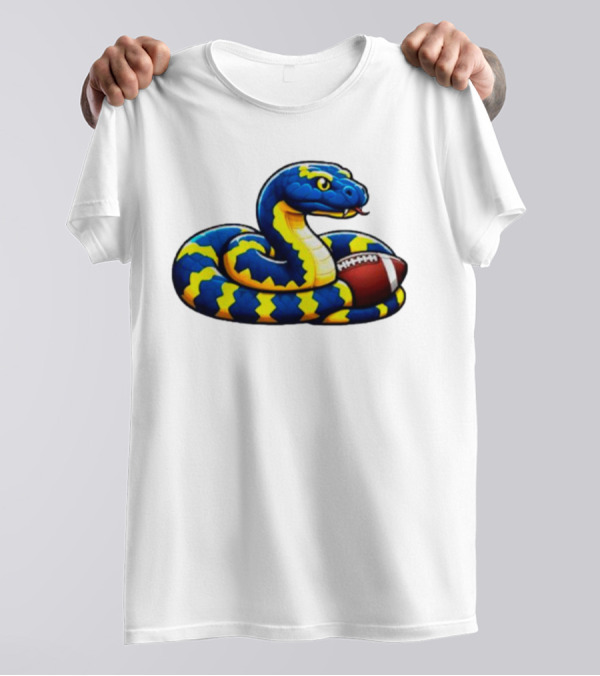 Michigan Boa Constrictor Snake Football Colors T-Shirt