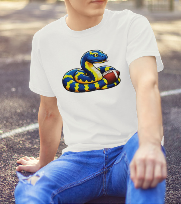 Michigan Boa Constrictor Snake Football Colors T-Shirt
