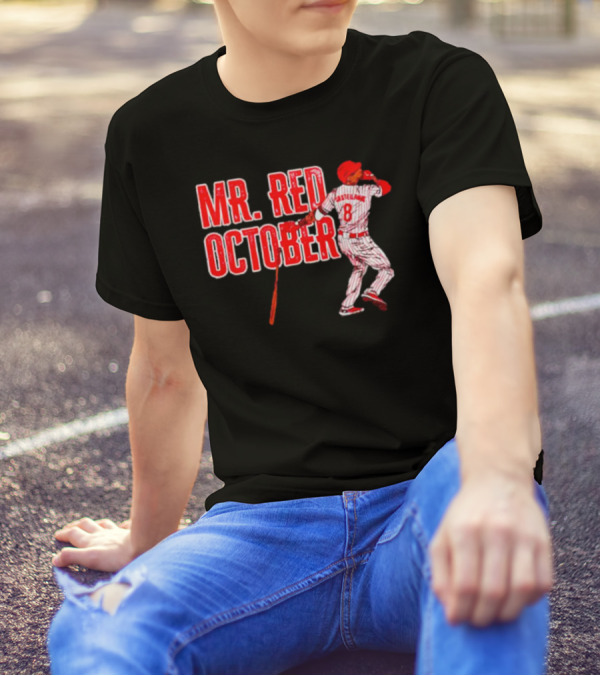 Philadelphia Phillies Mr. Red October Baseball Player Number 8 T-Shirt