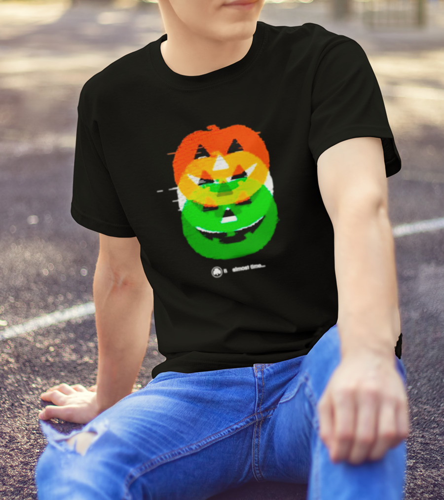 Pumpkin Glitch It's Almost Time T-Shirt