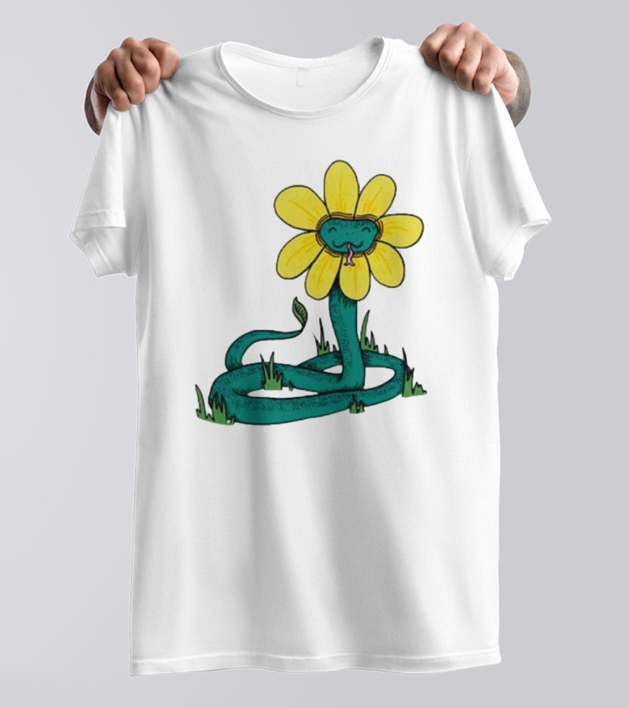 Snake Flower Bloom Entwined In Nature T-Shirt