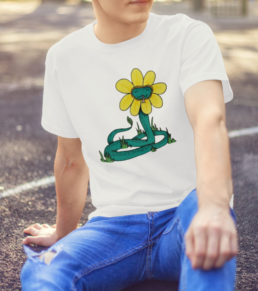 Snake Flower Bloom Entwined In Nature T-Shirt